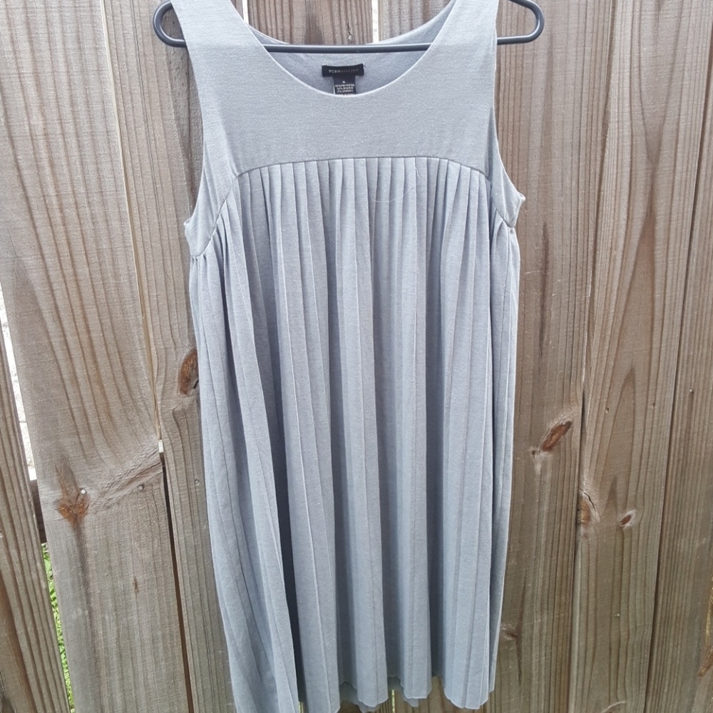 BCBGMaxAzria pleated sleeveless dress